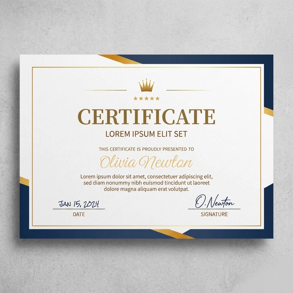 Certificates – Premium Quality