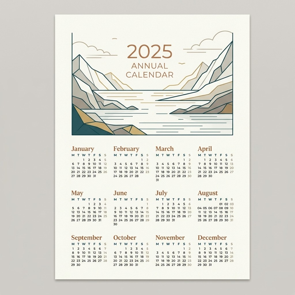 Wall Calendar 1 Page